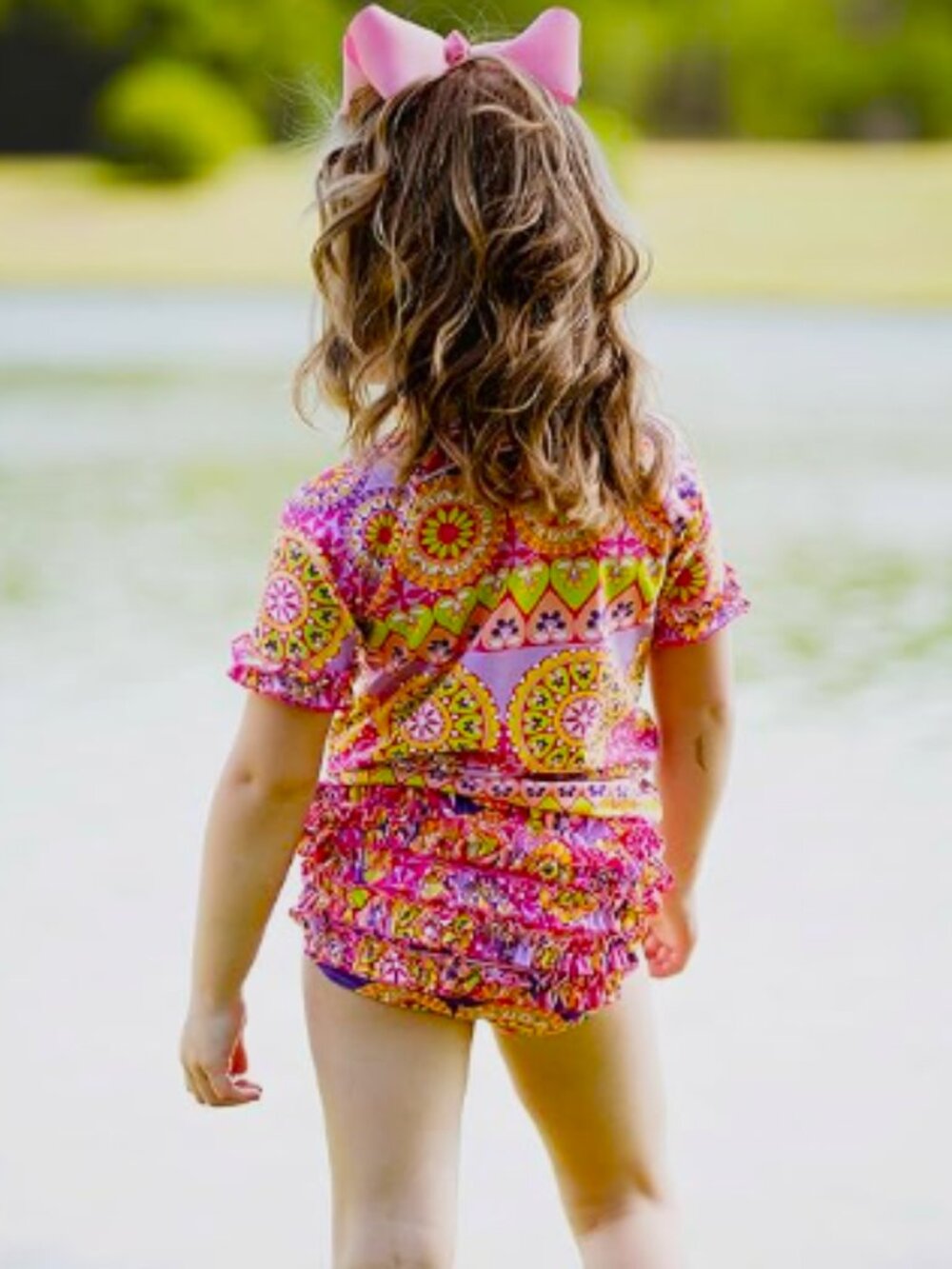 NEW WITH TAGS Ruffle Butts Divali Ruffled Rash Guard Tankini Swimsuit, 12-18 Mos - Picture 2 of 4